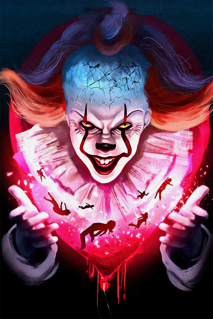 It Chapter 2 2019 Movie Horror Pennywise Poster Wall Art Print Home Wall Decor - xonomax
