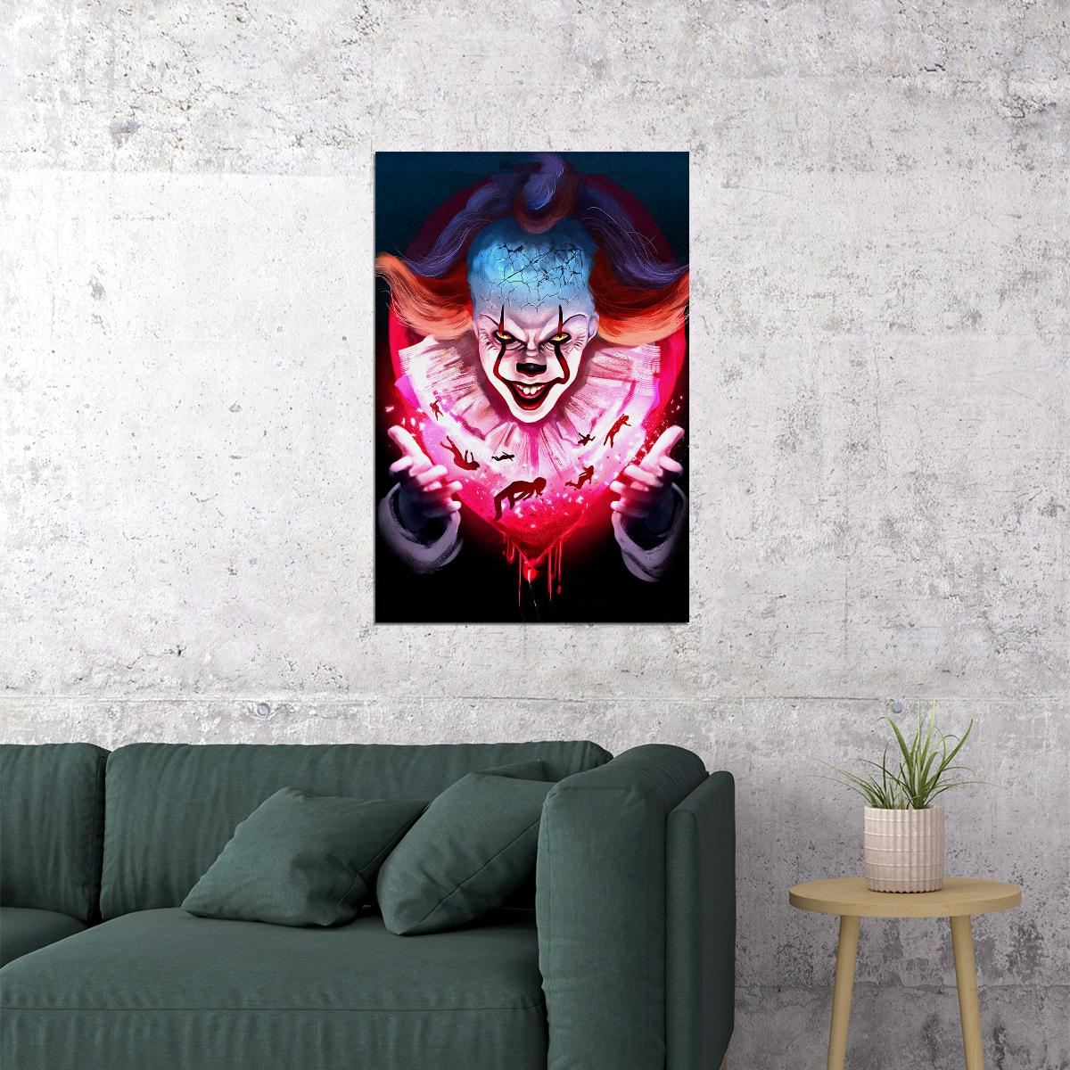 It Chapter 2 2019 Movie Horror Pennywise Poster Wall Art Print Home Wall Decor - xonomax