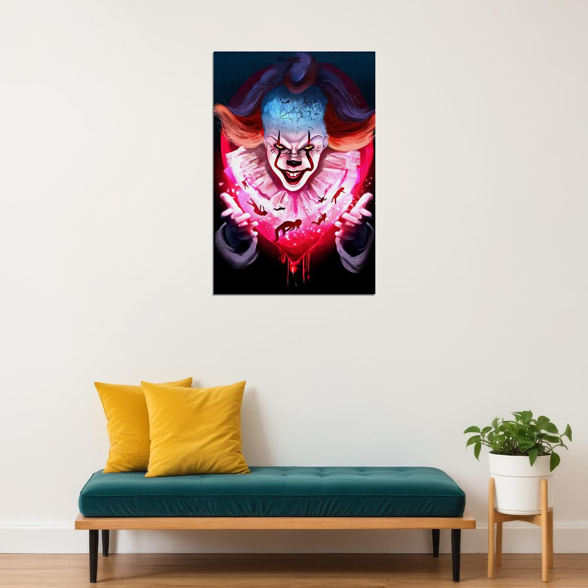 It Chapter 2 2019 Movie Horror Pennywise Poster Wall Art Print Home Wall Decor - xonomax