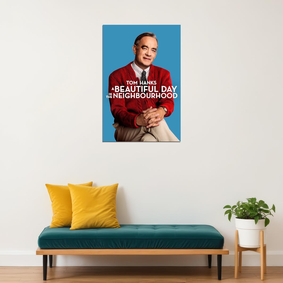 A Beautiful Day In The Neighborhood Movie Tom Hanks Poster Wall Art Print Home Wall Decor - xonomax