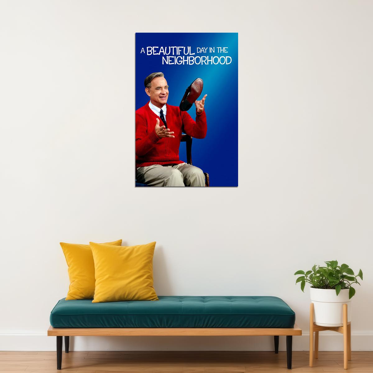 A Beautiful Day In The Neighborhood 2019 Movie Tom Hanks Poster Wall Art Print Home Wall Decor - xonomax
