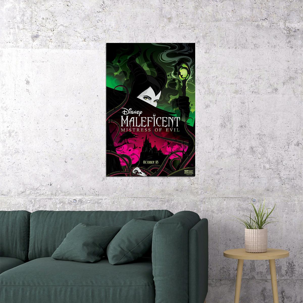 Maleficent Mistress Of Evil Movie 2019 Poster Wall Art Print Home Wall Decor - xonomax