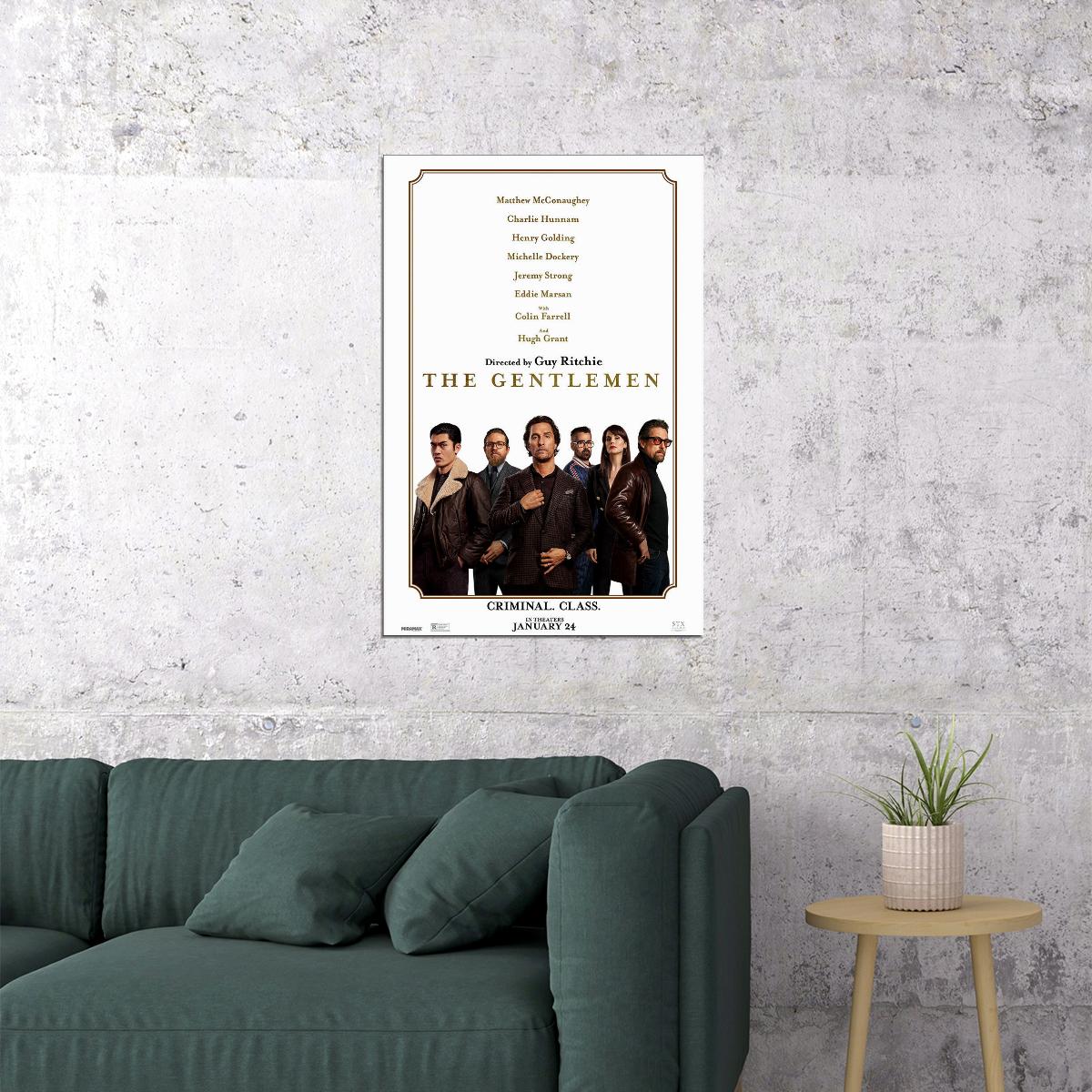The Gentlemen Movie Actors Adventure Poster Wall Art Print Home Wall Decor - xonomax