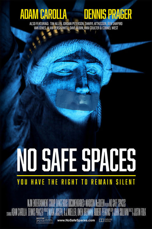 No Safe Spaces Movie 2019 Adam Carolla Dennis Prager Poster Wall Art Print Home Wall Decor - xonomax
