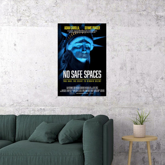 No Safe Spaces Movie 2019 Adam Carolla Dennis Prager Poster Wall Art Print Home Wall Decor - xonomax