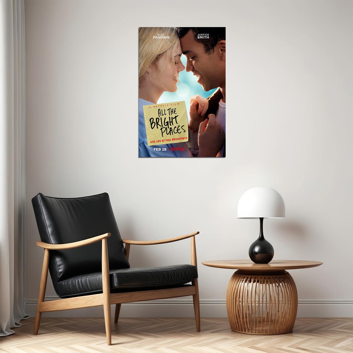 All The Bright Places Movie 2020 Elle Fanning Poster Wall Art Print Home Wall Decor - xonomax