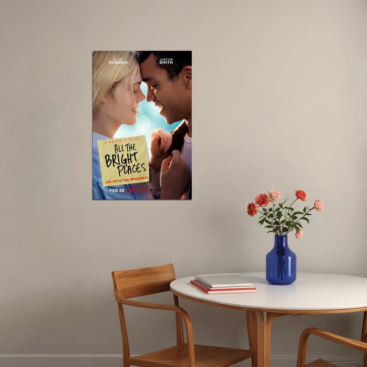 All The Bright Places Movie 2020 Elle Fanning Poster Wall Art Print Home Wall Decor - xonomax