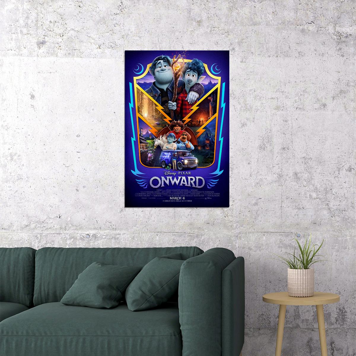 Onward Movie 2020 March Tom Holland Action Comedy Poster Wall Art Print Home Wall Decor - xonomax