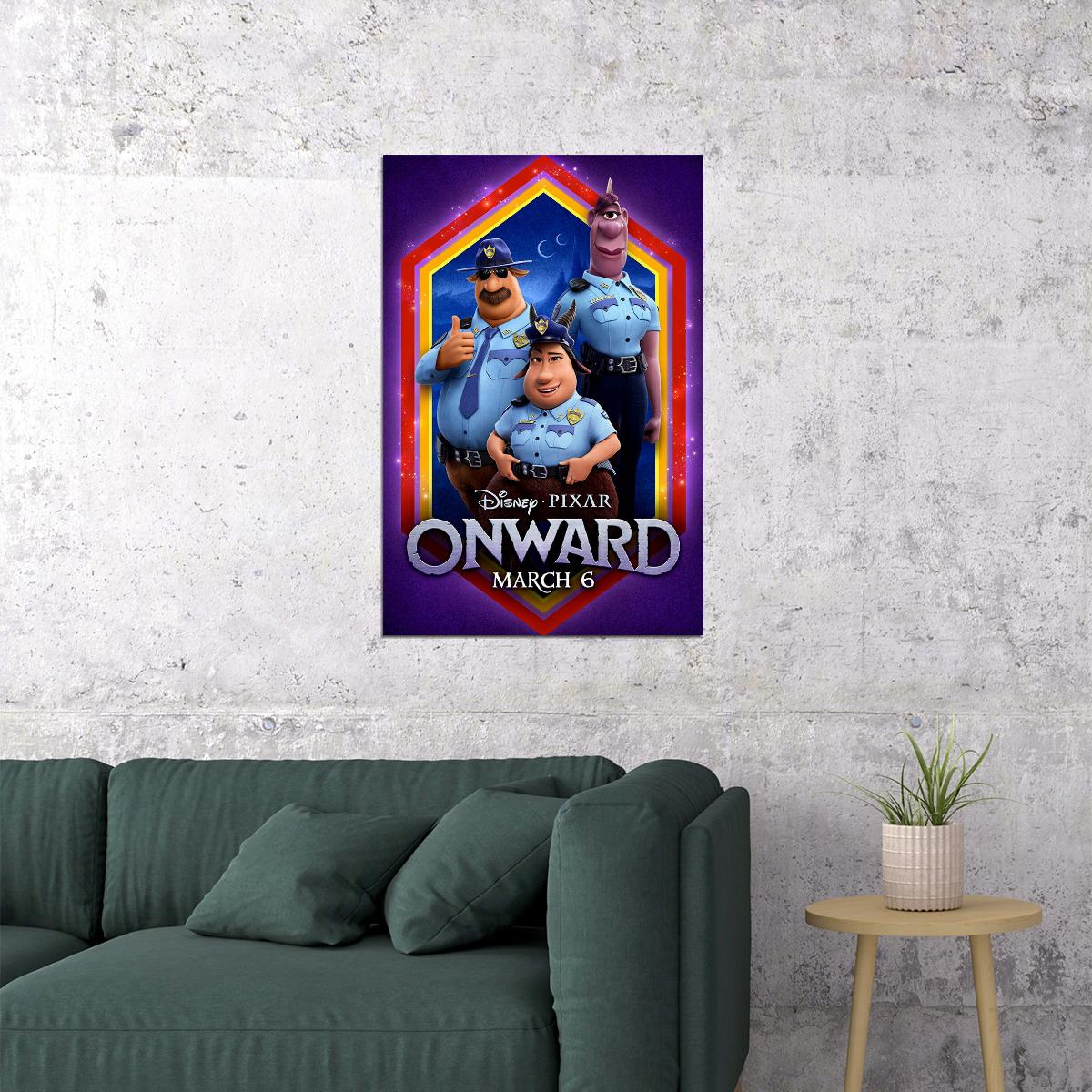 Onward Movie 2020 Animation Action Comedy Poster Wall Art Print Home Wall Decor - xonomax
