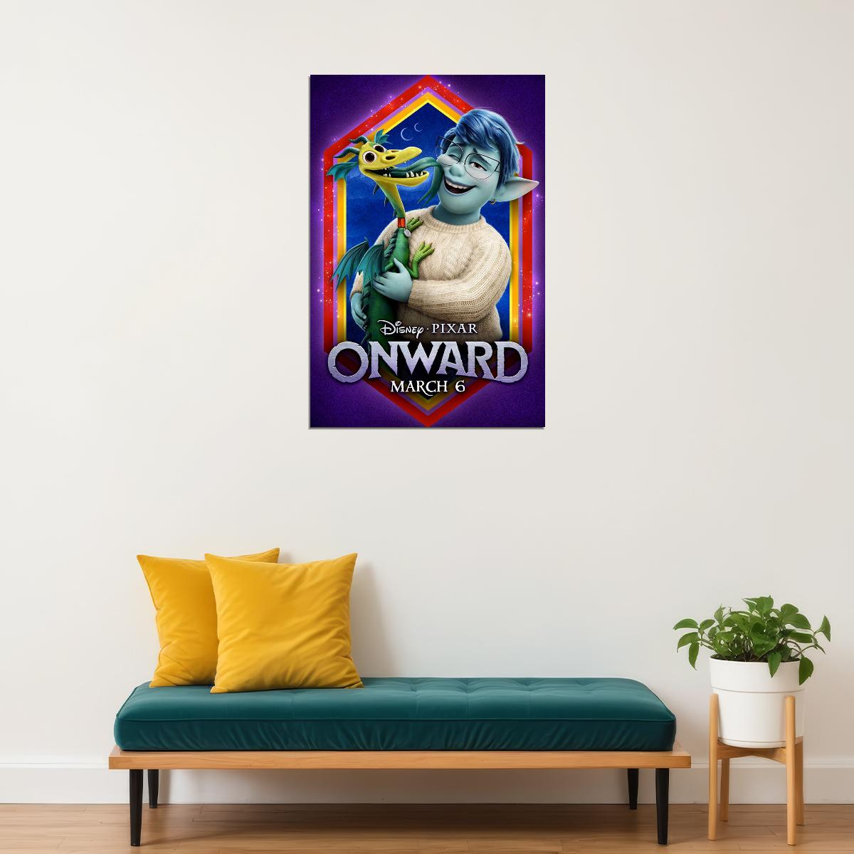 Onward Movie March Tom Holland Action Comedy Poster Wall Art Print Home Wall Decor - xonomax