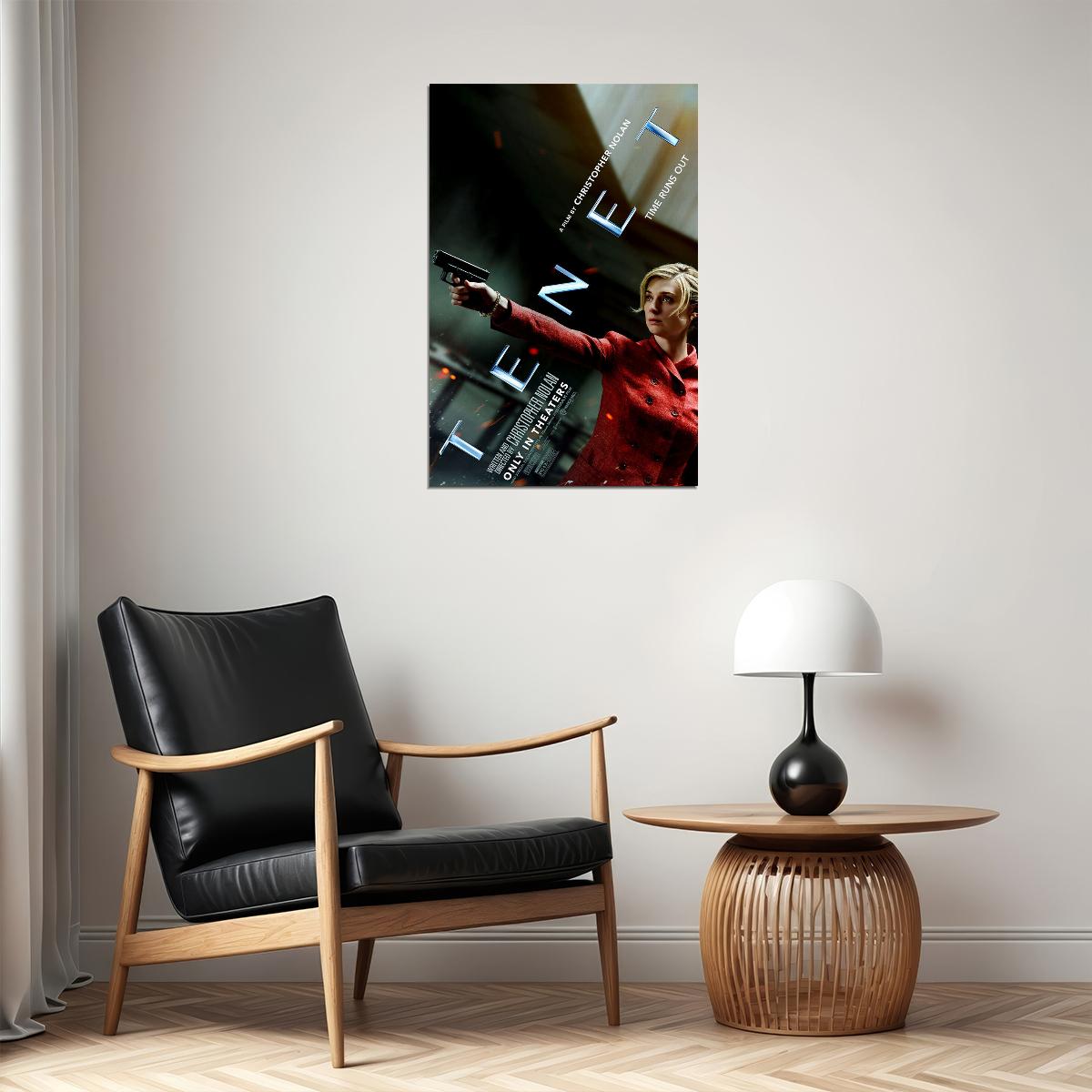 Tenet Movie Time Runs Out Thriller Poster Wall Art Print Home Wall Decor - xonomax