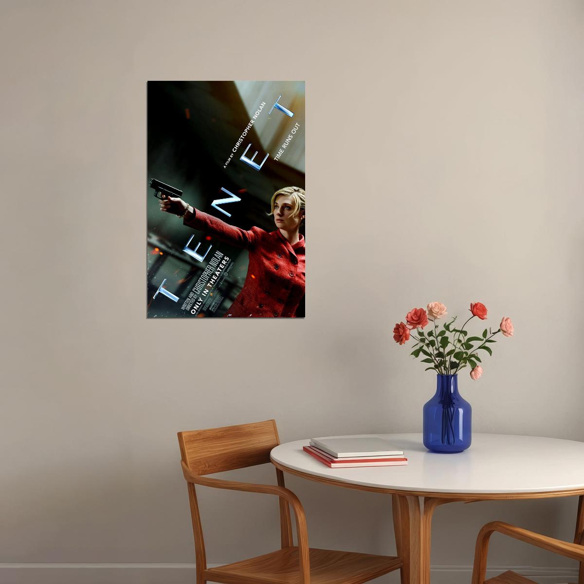 Tenet Movie Time Runs Out Thriller Poster Wall Art Print Home Wall Decor - xonomax