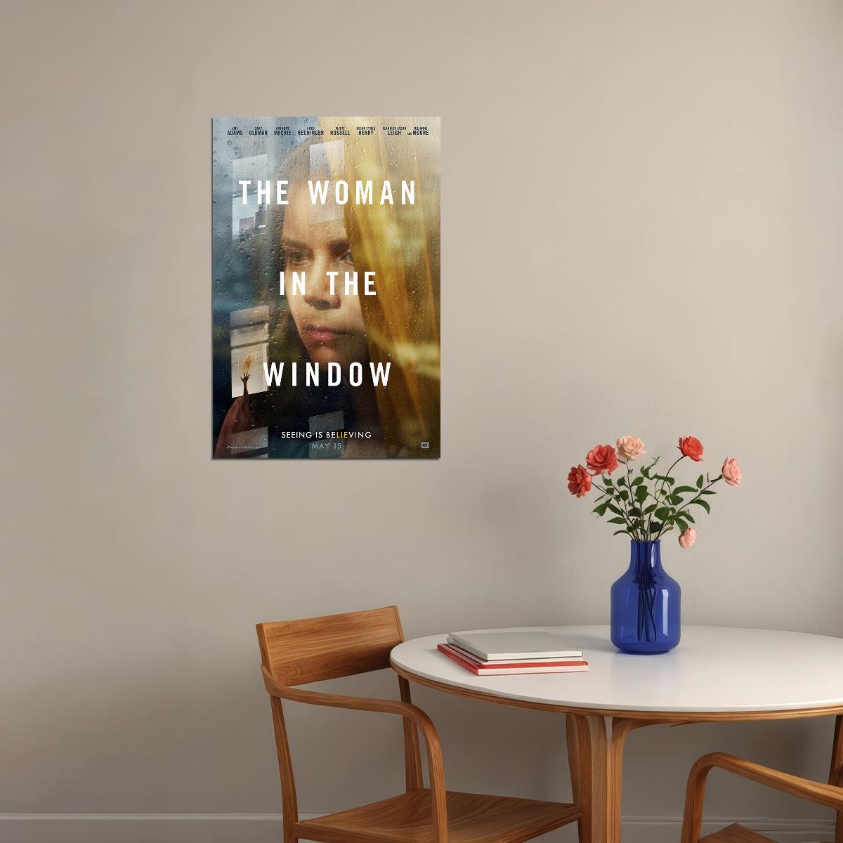 The Woman In The Window Movie Amy Adams Gary Oldman Poster Wall Art Print Home Wall Decor - xonomax
