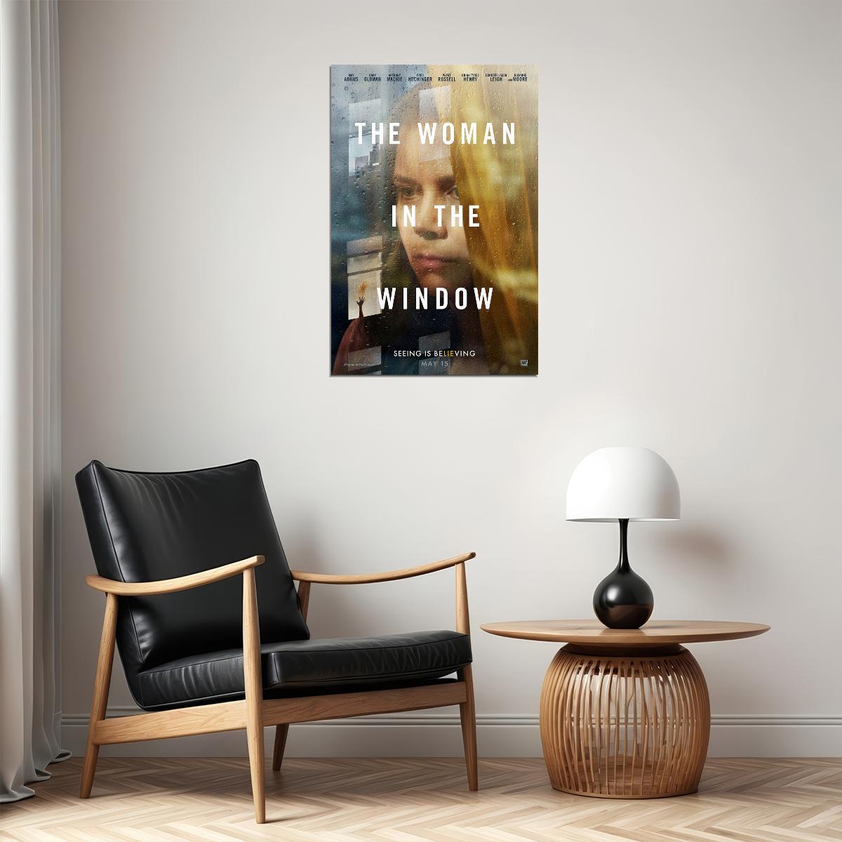 The Woman In The Window Movie Amy Adams Gary Oldman Poster Wall Art Print Home Wall Decor - xonomax