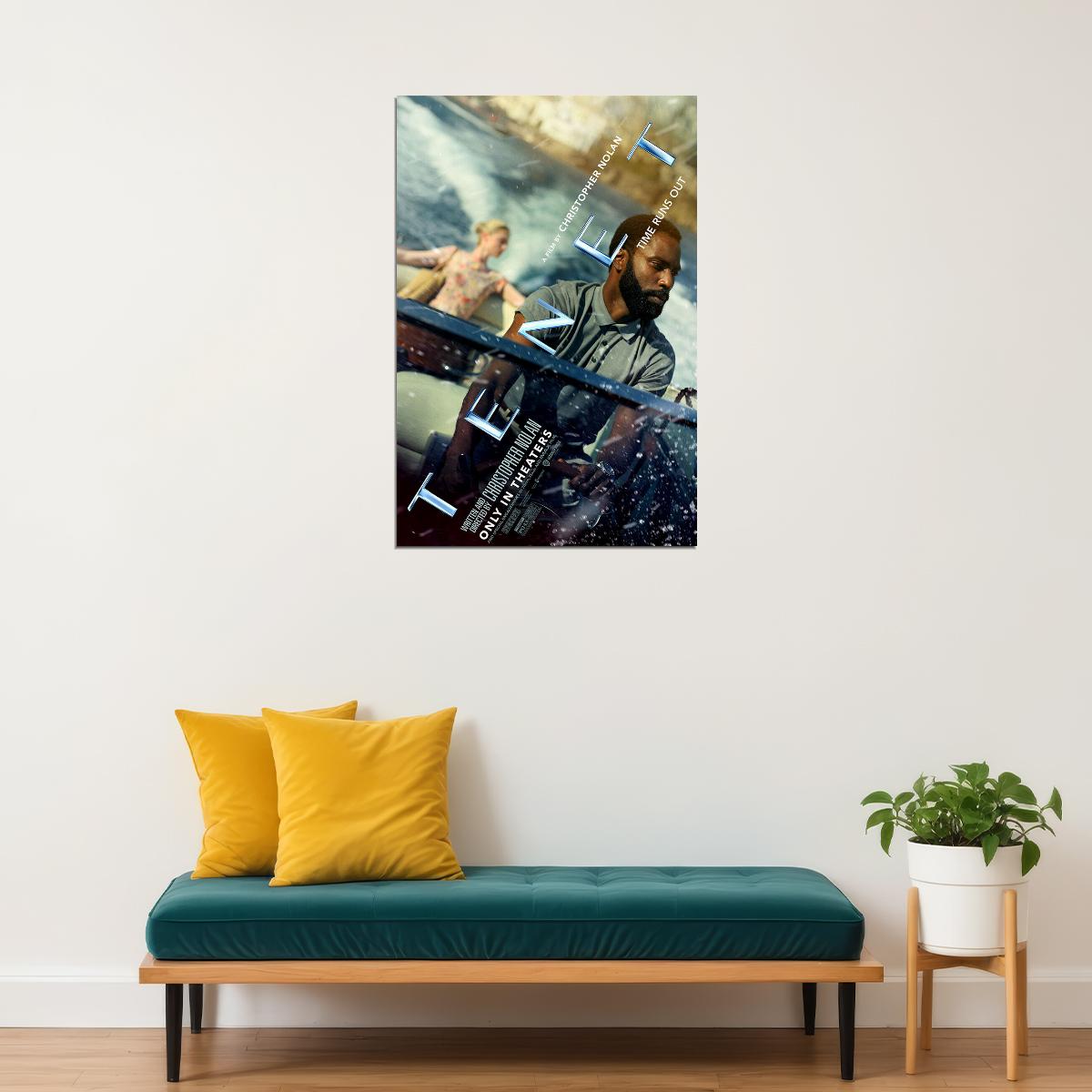 Tenet Movie 2020 Time Runs Out Poster Wall Art Print Home Wall Decor - xonomax