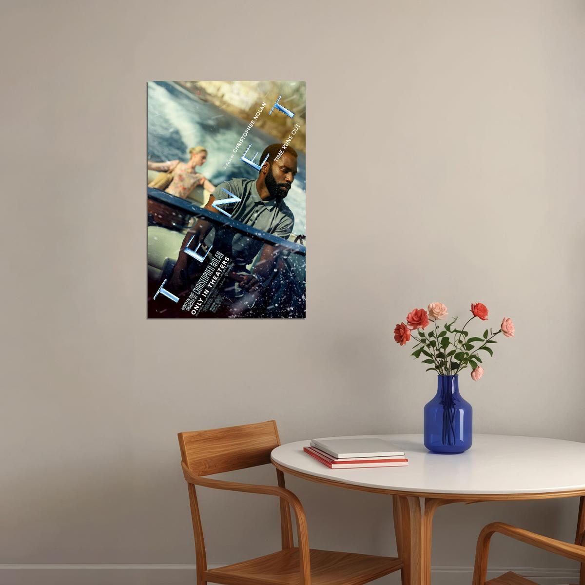 Tenet Movie 2020 Time Runs Out Poster Wall Art Print Home Wall Decor - xonomax