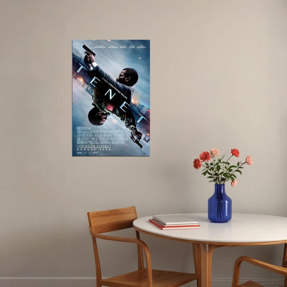 Tenet Movie 2020 Time Runs Out Horror Poster Wall Art Print Home Wall Decor - xonomax