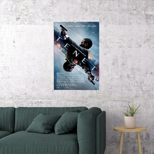 Tenet Movie 2020 Time Runs Out Horror Poster Wall Art Print Home Wall Decor - xonomax