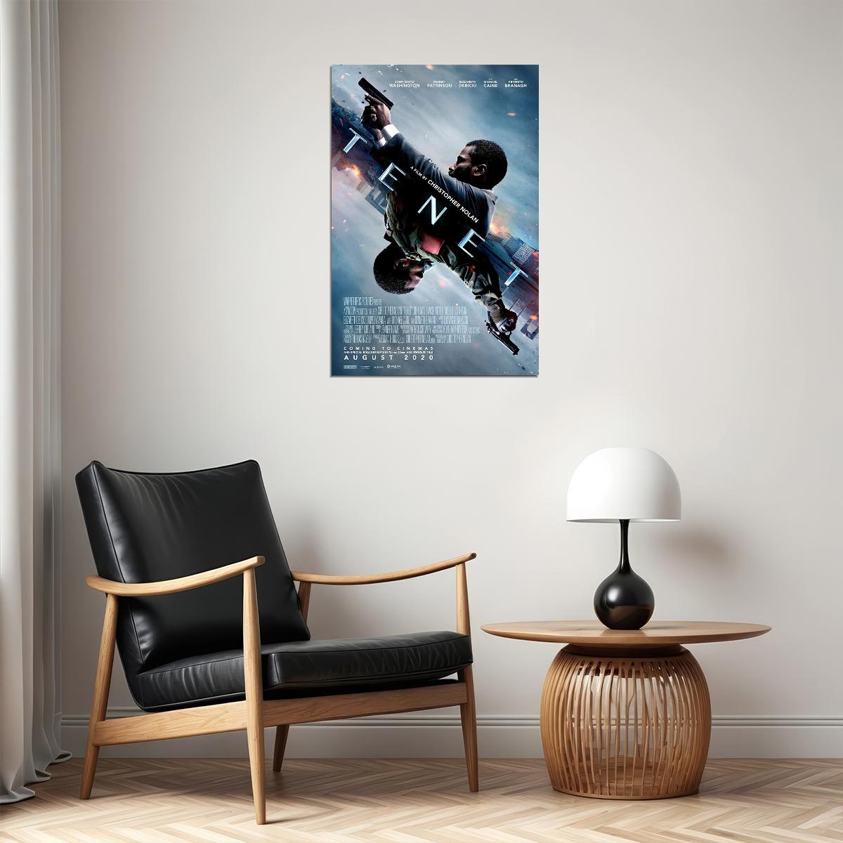 Tenet Movie 2020 Time Runs Out Horror Poster Wall Art Print Home Wall Decor - xonomax