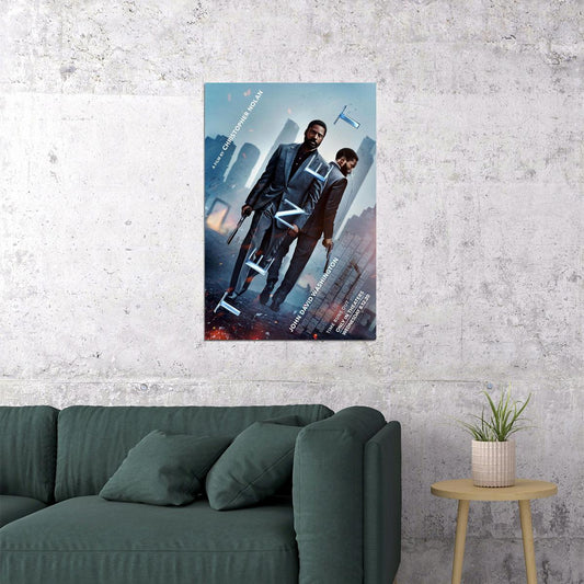 Tenet Movie 2020 Time Runs Out Thriller Poster Wall Art Print Home Wall Decor - xonomax