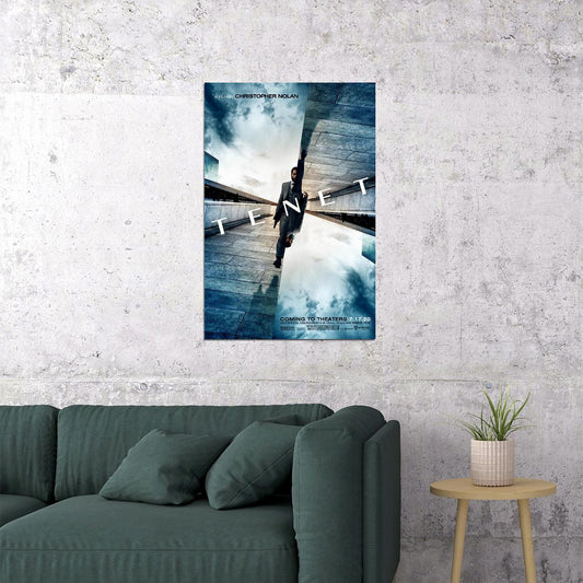 Tenet Movie 2020 Time Runs Out Science Fiction Poster Wall Art Print Home Wall Decor - xonomax