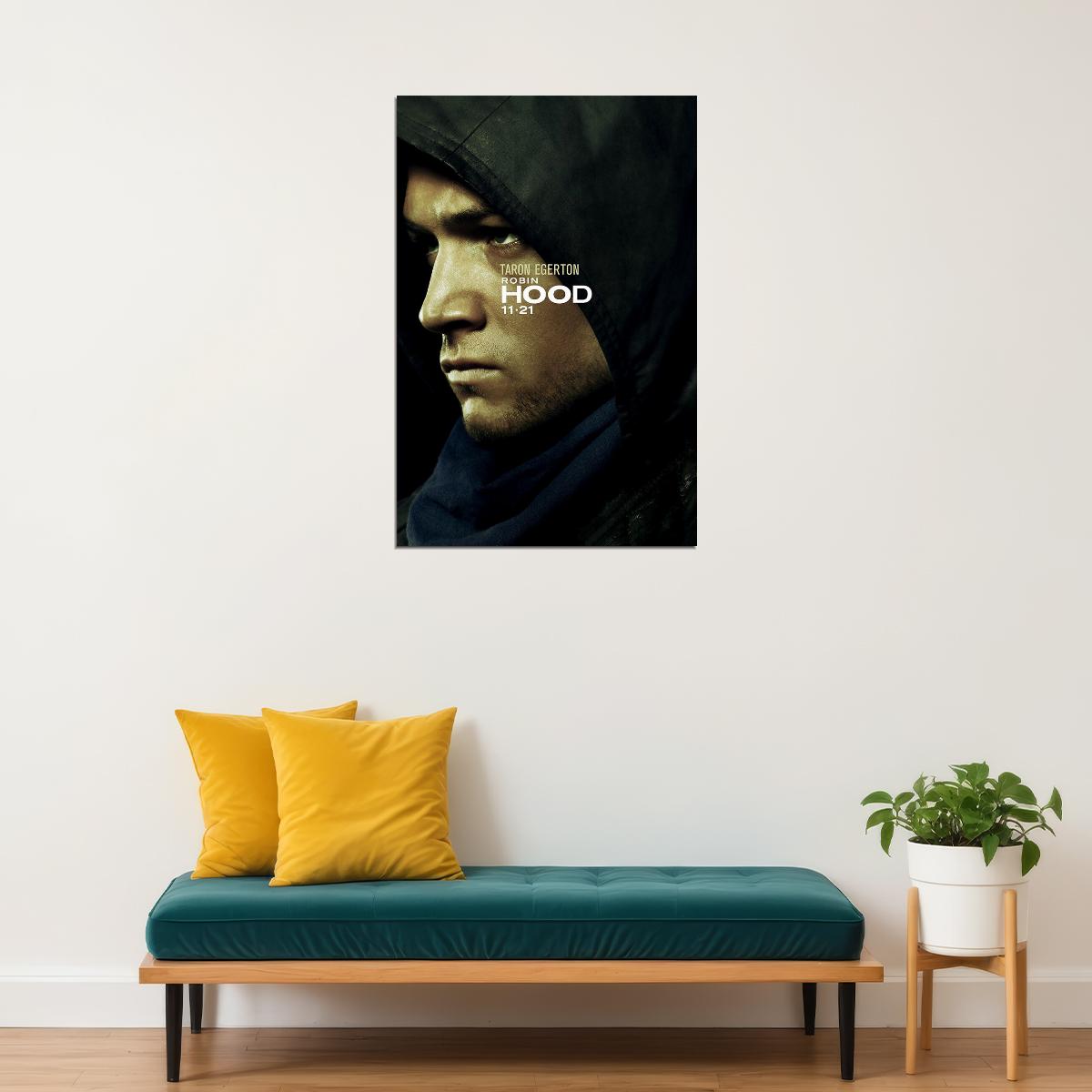 Taron Egerton Robin Hood Movie Action Adventure Poster Wall Art Print Home Wall Decor - xonomax
