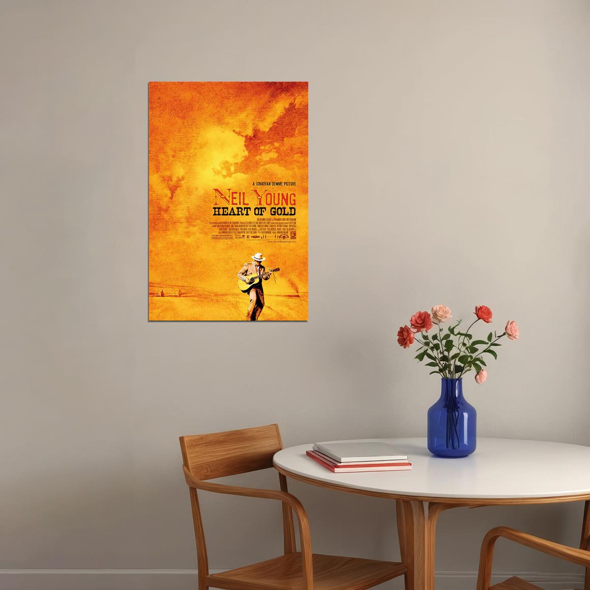 Neil Young Heart Of Gold Movie Documentary Music Poster Wall Art Print Home Wall Decor - xonomax