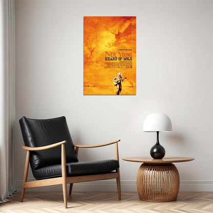 Neil Young Heart Of Gold Movie Documentary Music Poster Wall Art Print Home Wall Decor - xonomax