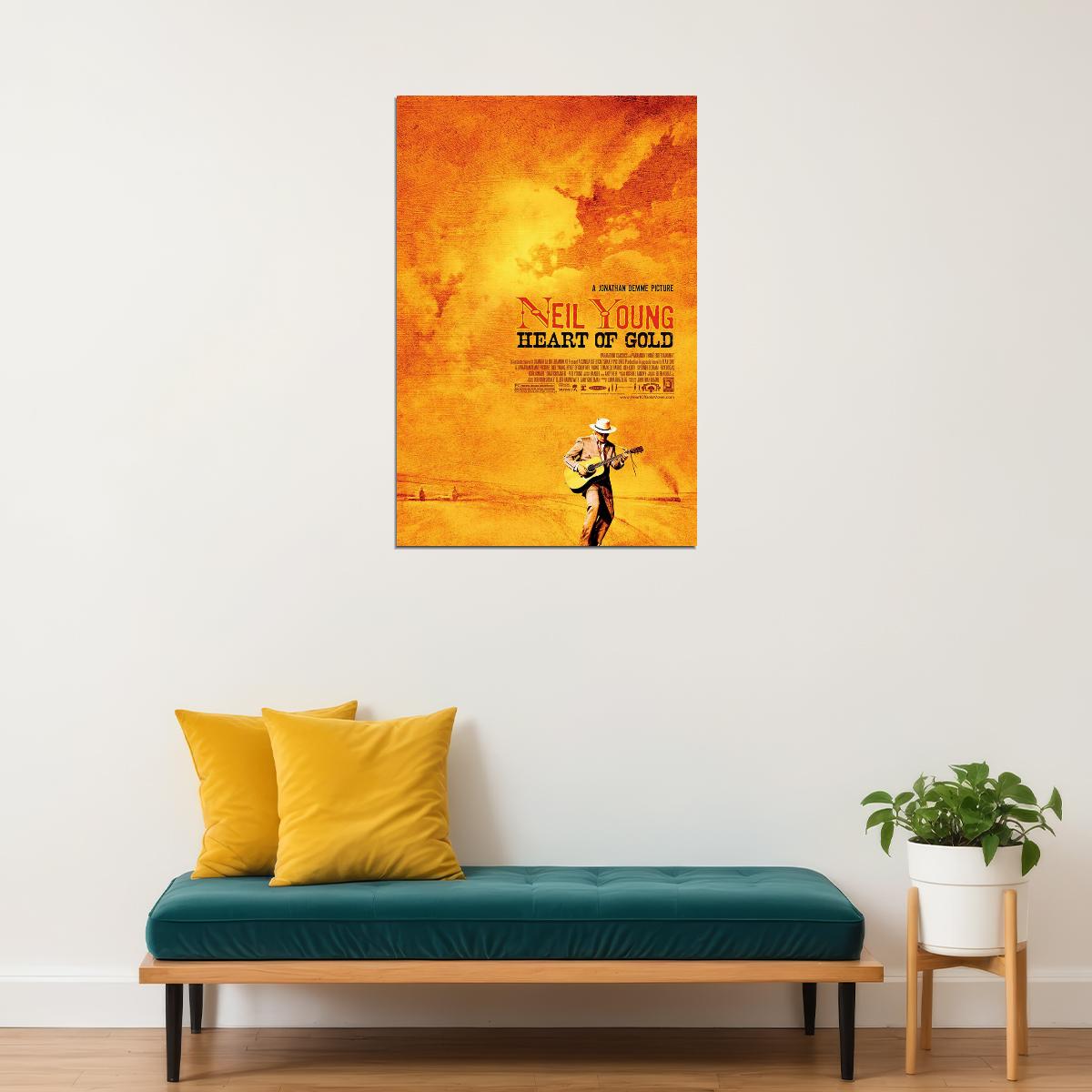 Neil Young Heart Of Gold Movie Documentary Music Poster Wall Art Print Home Wall Decor - xonomax