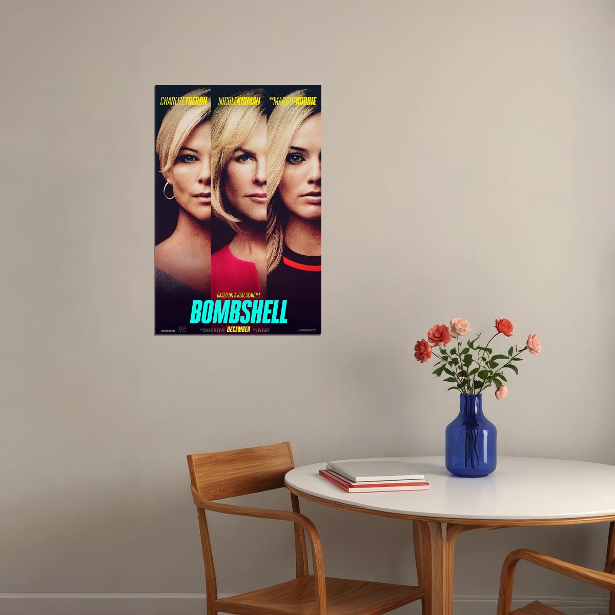 Bombshell Movie Margot Robbie 2019 Drama Biography Poster Wall Art Print Home Wall Decor - xonomax