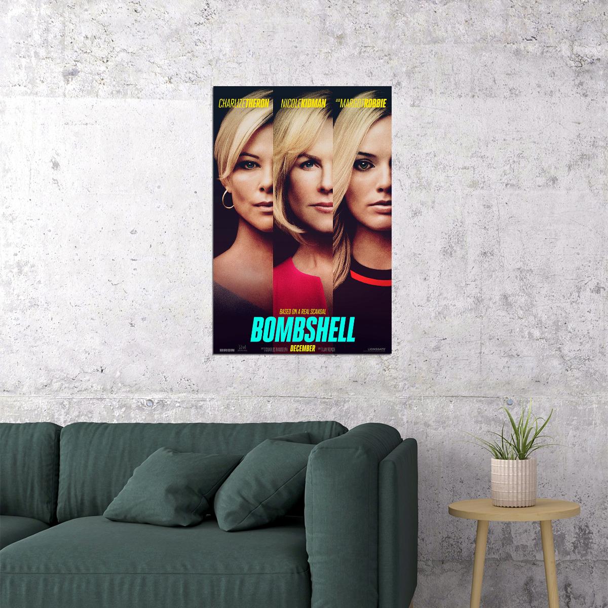 Bombshell Movie Margot Robbie 2019 Drama Biography Poster Wall Art Print Home Wall Decor - xonomax