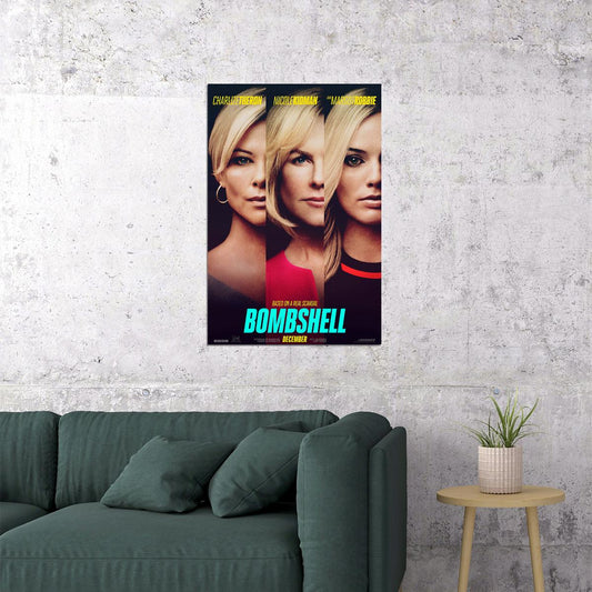 Bombshell Movie Margot Robbie 2019 Drama Biography Poster Wall Art Print Home Wall Decor - xonomax