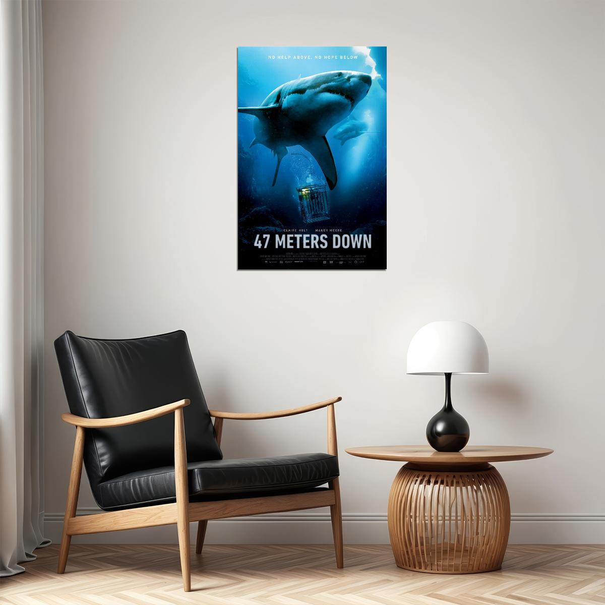 47 Meters Down Uncaged Movie Thriller Horror Poster Wall Art Print Home Wall Decor - xonomax