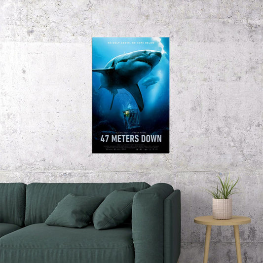 47 Meters Down Uncaged Movie Thriller Horror Poster Wall Art Print Home Wall Decor - xonomax