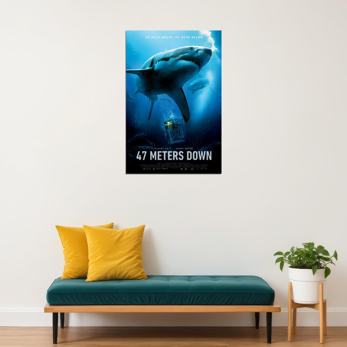 47 Meters Down Uncaged Movie Thriller Horror Poster Wall Art Print Home Wall Decor - xonomax