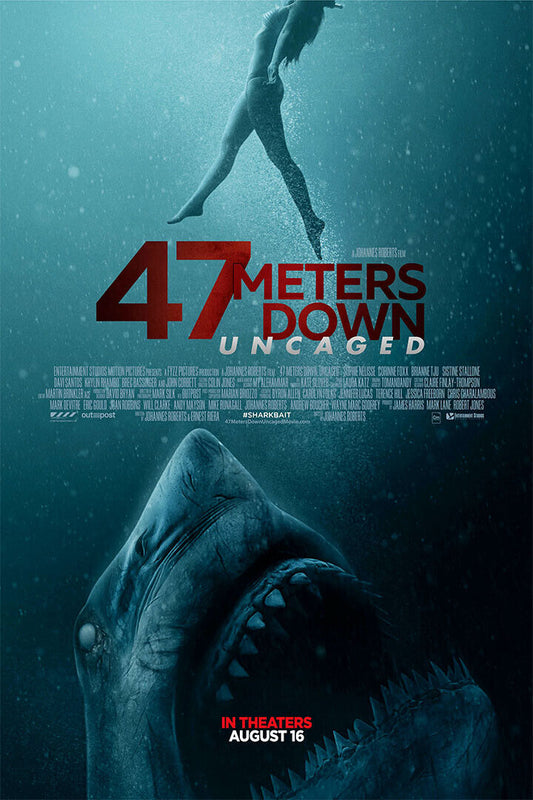 47 Meters Down Uncaged Movie 2020 Shark Poster Wall Art Print Home Wall Decor - xonomax