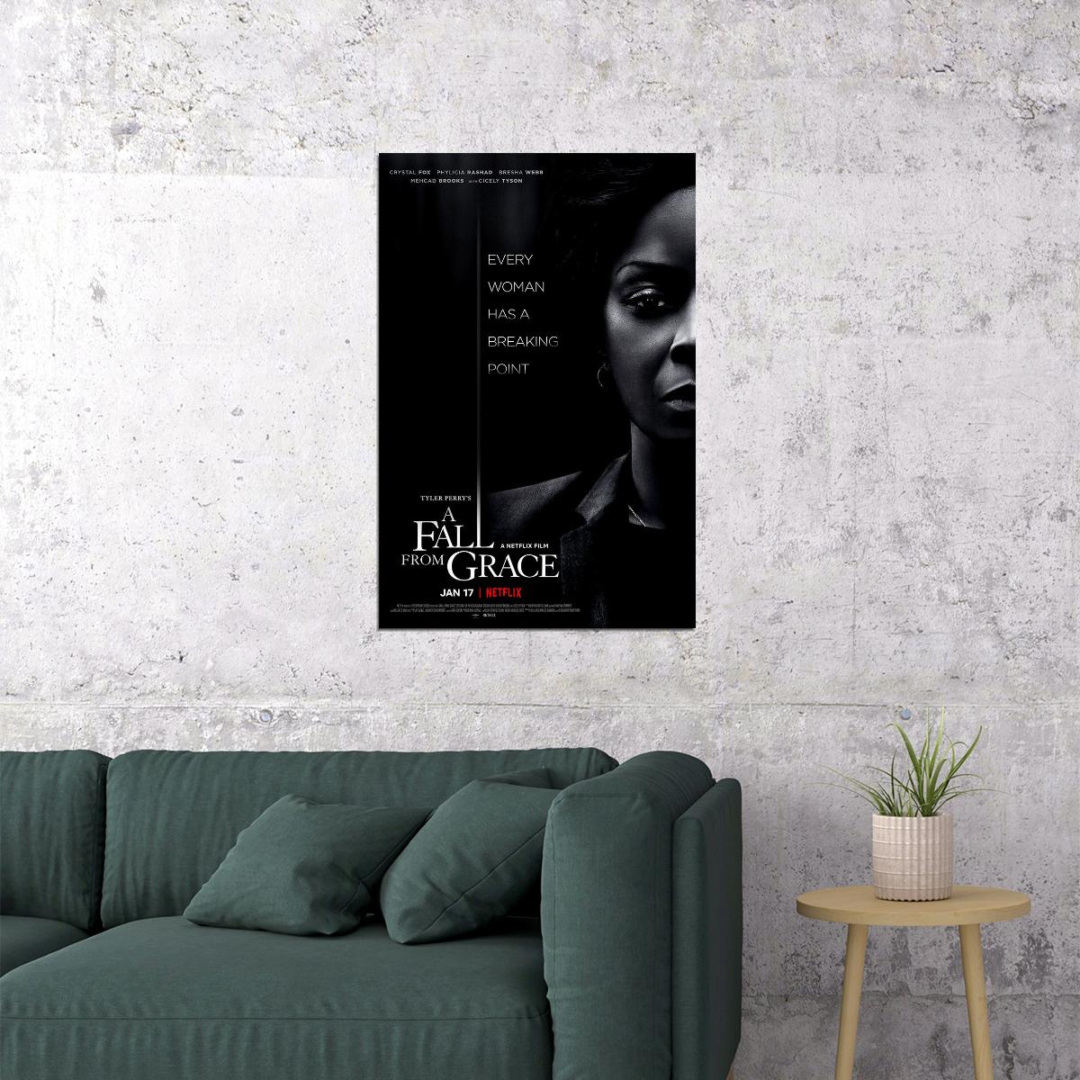 A Fall From Grace Movie 2020 Thriller Poster Wall Art Print Home Wall Decor - xonomax