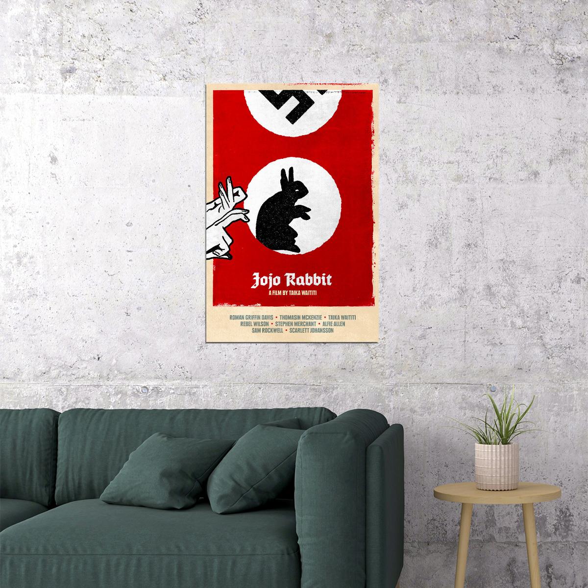 Jojo Rabbit Movie 2020 War Comedy Drama Animals Poster Wall Art Print Home Wall Decor - xonomax