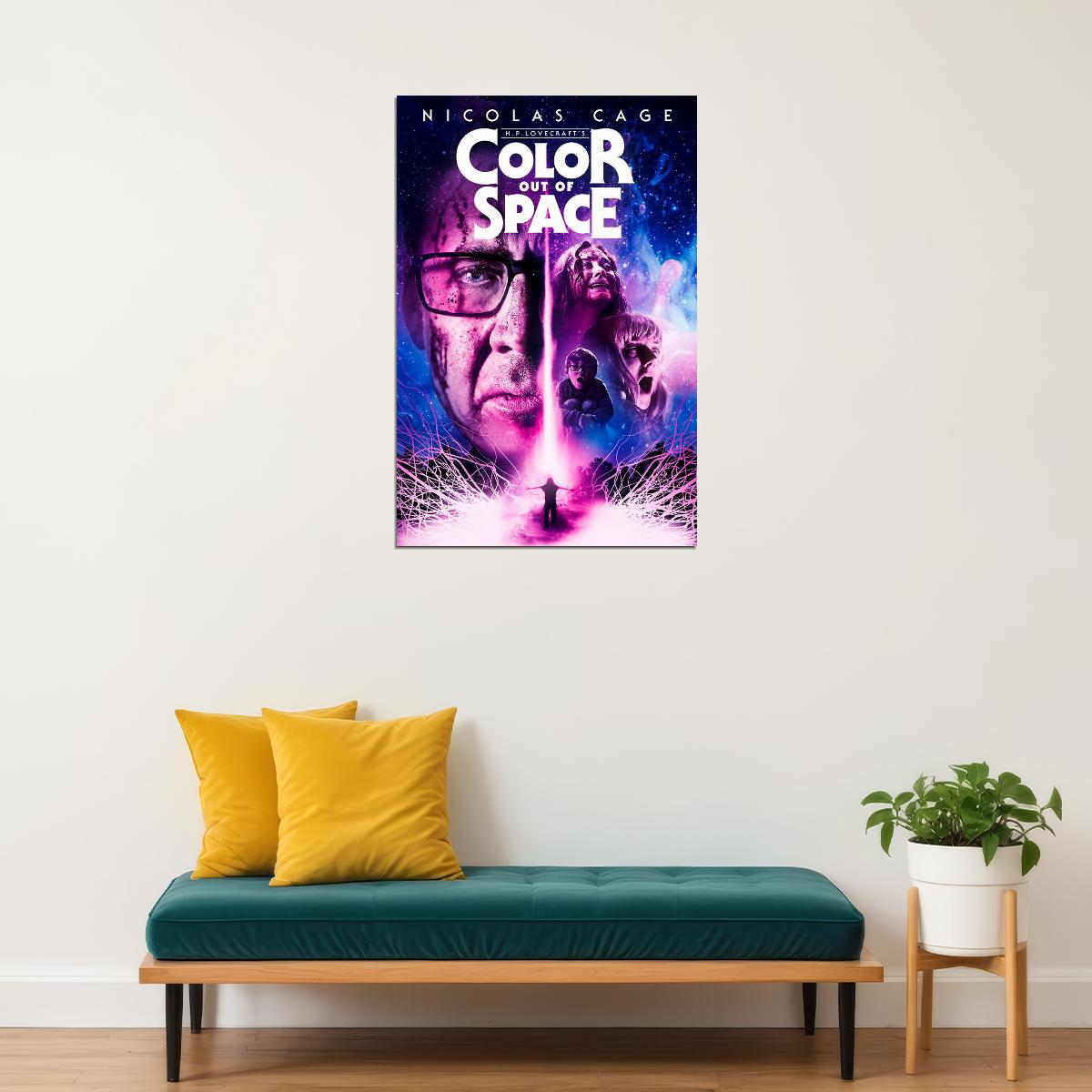 Color Out Of Space Movie 2020 Nicolas Cage Poster Wall Art Print Home Wall Decor - xonomax