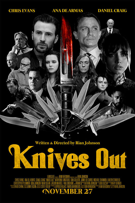 Knives Out Movie 2019 Crime Drama Comedy Poster Wall Art Print Home Wall Decor - xonomax
