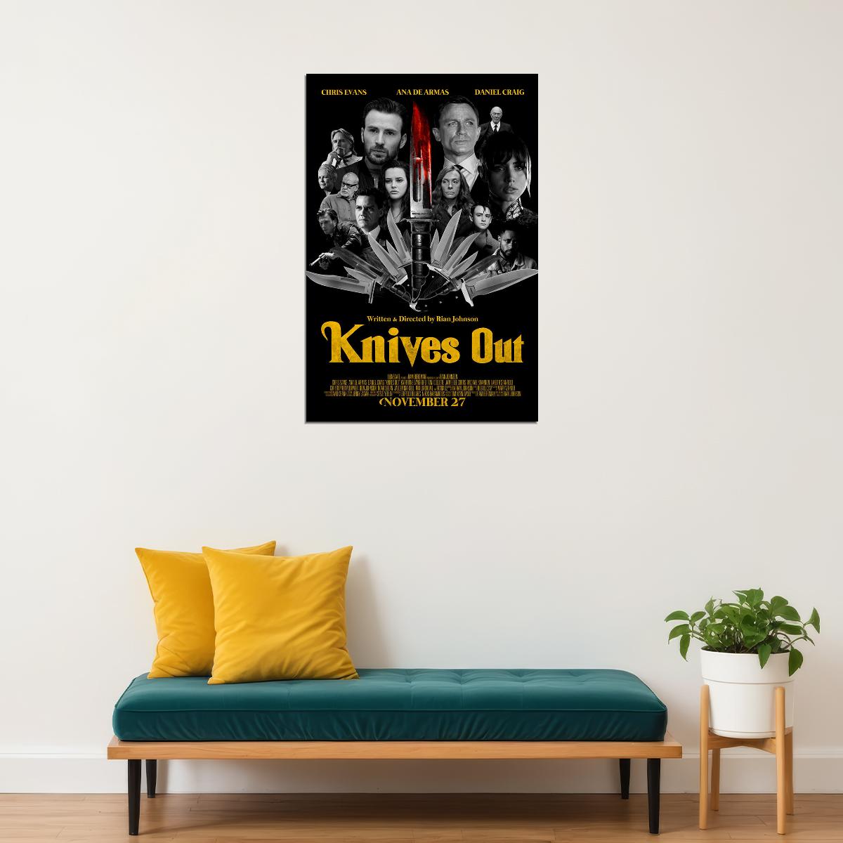 Knives Out Movie 2019 Crime Drama Comedy Poster Wall Art Print Home Wall Decor - xonomax