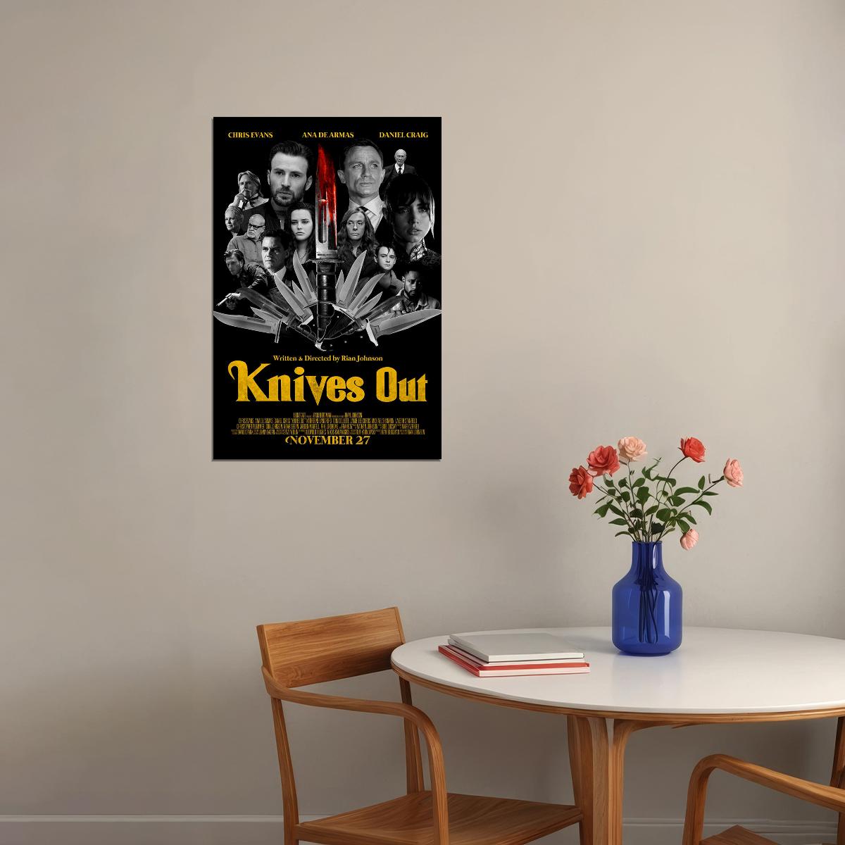 Knives Out Movie 2019 Crime Drama Comedy Poster Wall Art Print Home Wall Decor - xonomax