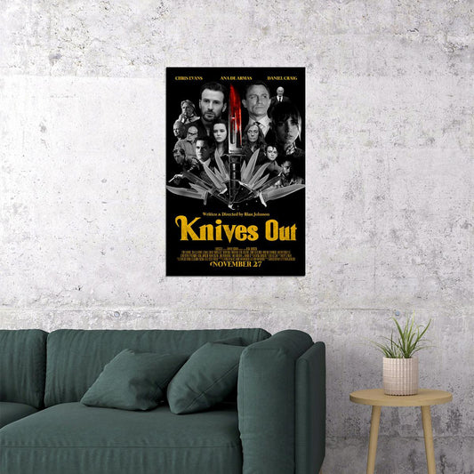 Knives Out Movie 2019 Crime Drama Comedy Poster Wall Art Print Home Wall Decor - xonomax