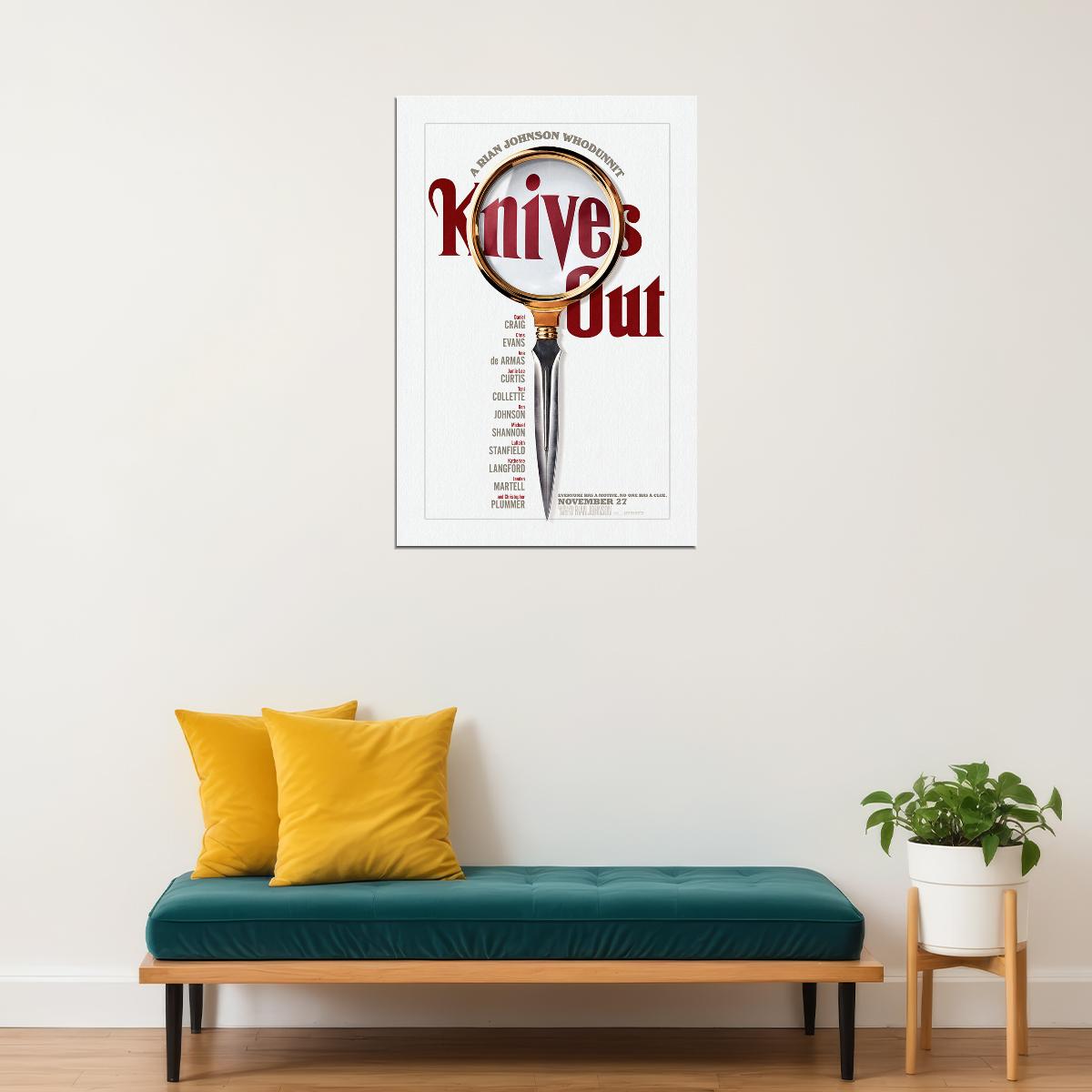 Knives Out Movie Comedy Crime Drama Poster Wall Art Print Home Wall Decor - xonomax