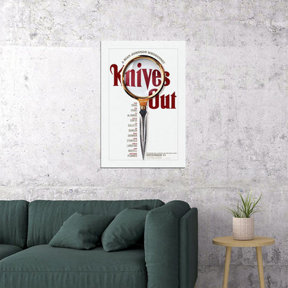 Knives Out Movie Comedy Crime Drama Poster Wall Art Print Home Wall Decor - xonomax