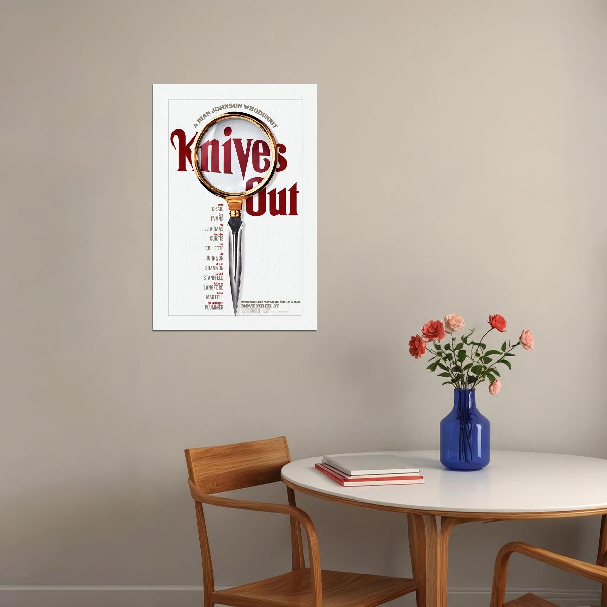 Knives Out Movie Comedy Crime Drama Poster Wall Art Print Home Wall Decor - xonomax