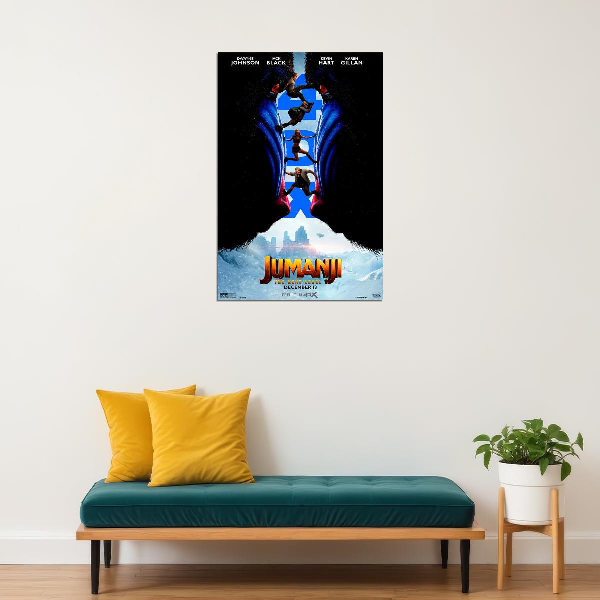 Jumanji 2019 Movie The Next Level Adventure Poster Wall Art Print Home Wall Decor - xonomax