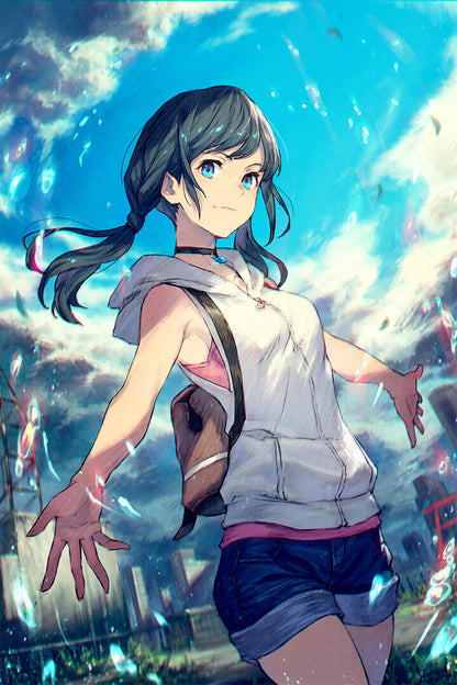 Weathering With You Makoto Shinkai Movie Animation Poster Wall Art Print Home Wall Decor