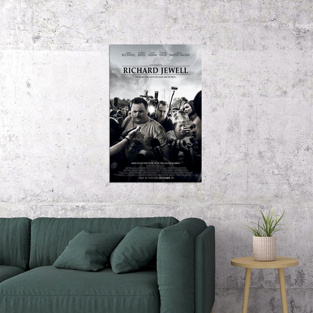 Richard Jewell Movie 2019 Sam Rockwell Olivia Wilde Poster Wall Art Print Home Wall Decor - xonomax
