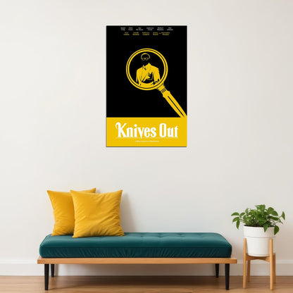 Knives Out Movie Daniel Craig Chris Evans Family Poster Wall Art Print Home Wall Decor - xonomax